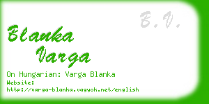 blanka varga business card